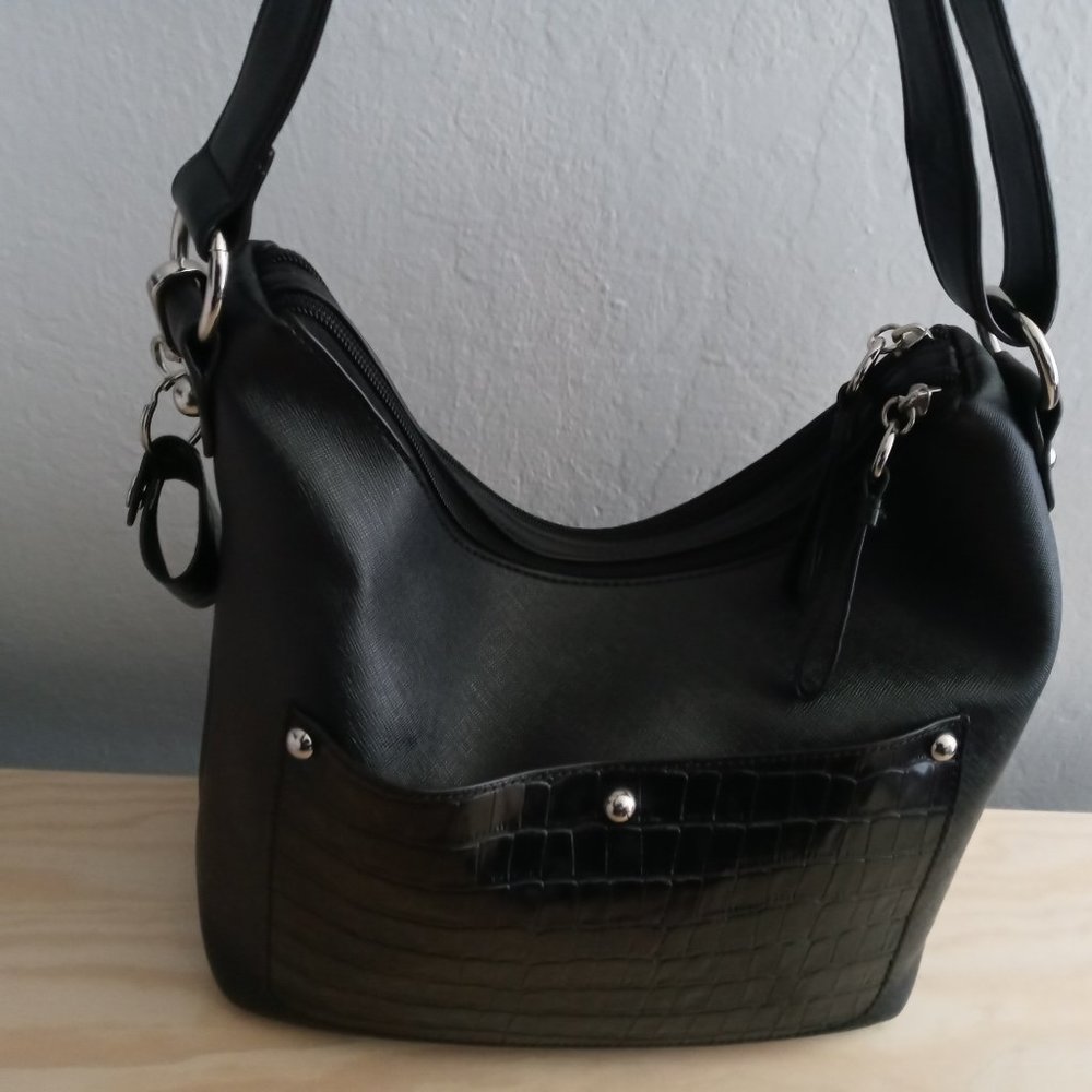 Black Aurielle Shoulder Crossbody Handbag